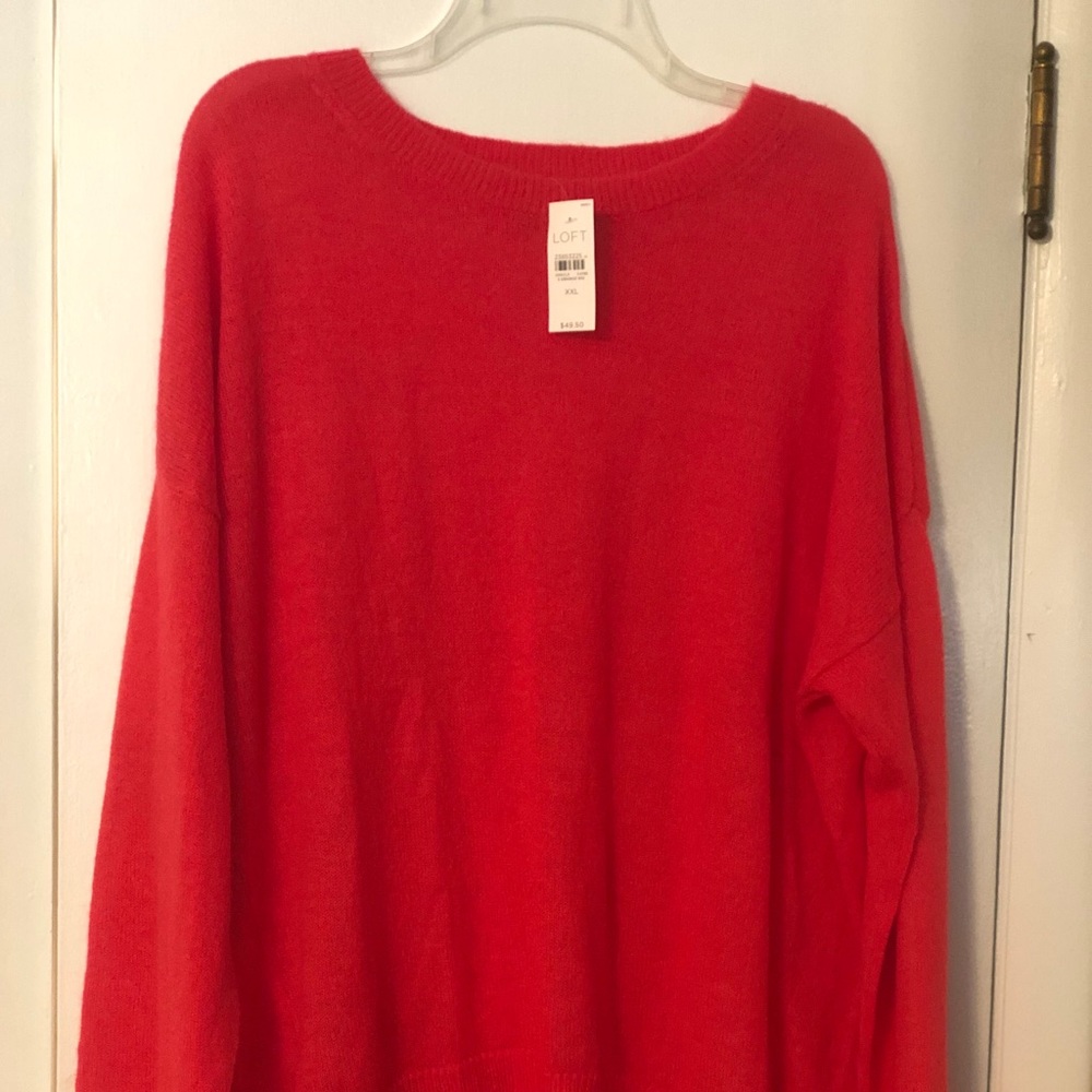 Very soft coral sweater by LOFT is NWT
